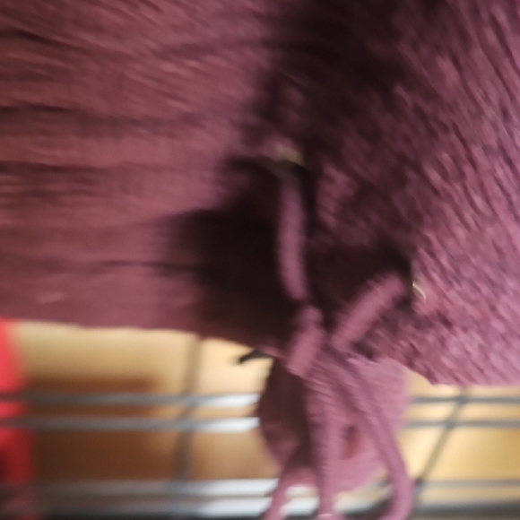 Members Mark Women's Cowl Neck Textured Burgundy Pullover Sweater Size XXL - Picture 5 of 8